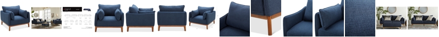 Furniture Jollene 39" Fabric Armchair, Created for Macy's